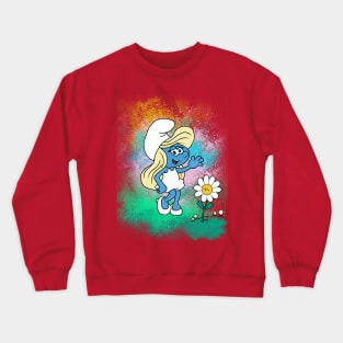 Smurfette Waving - Smurfs Crewneck Sweatshirt